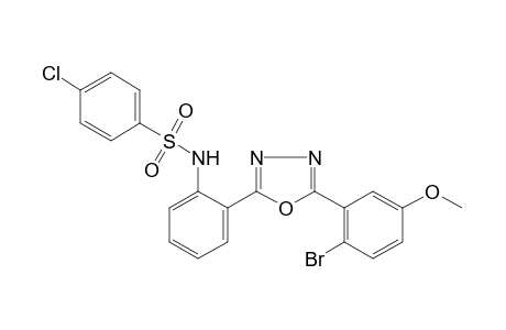 2'-[5-(2-bromo-5-methoxyphenyl)-1,3,4-oxadiazol-2-yl]-4-chlorobenzenesulfonanilide