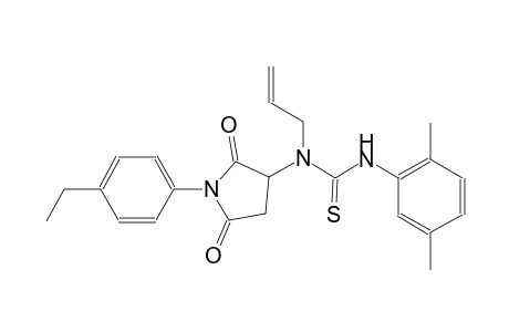 N-allyl-N'-(2,5-dimethylphenyl)-N-[1-(4-ethylphenyl)-2,5-dioxo-3-pyrrolidinyl]thiourea