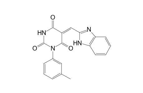 (5Z)-5-(1H-benzimidazol-2-ylmethylene)-1-(m-tolyl)barbituric acid