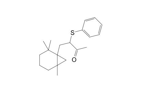 Bicyclo[4.1.0]heptane, 1-(3-oxo-2-phenylthiobutyl)-2,2,6-trimethyl-