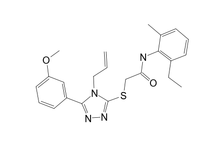 2-[[4-allyl-5-(3-methoxyphenyl)-1,2,4-triazol-3-yl]sulfanyl]-N-(2-ethyl-6-methyl-phenyl)acetamide