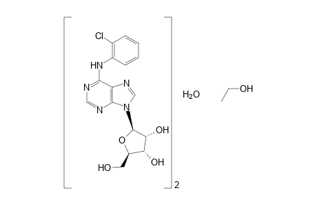 N-(o-chlorophenyl)adenosine, compound with ethyl alcohol, hydrate