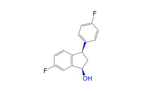 (+/-)-cis-6-fluoro-3-(p-fluorophenyl)-1-indanol