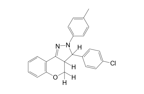 3-(p-chlorophenyl)-2,3,3a,4-tetrahydro-2-p-tolyl[1]benzopyrano[4,3-c]pyrazole