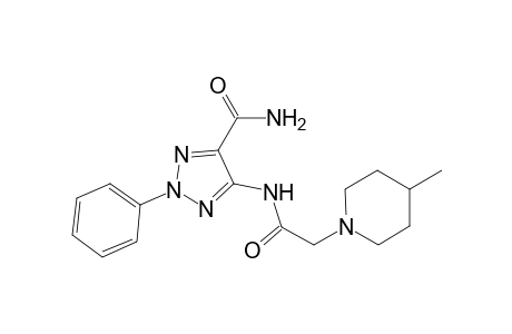 2H-[1,2,3]Triazole-4-carboxylic acid, 5-[2-(4-methylpiperidin-1-yl)acetylamino]-2-phenyl-, amide