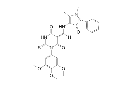 4,6(1H,5H)-Pyrimidinedione, 5-[[(2,3-dihydro-1,5-dimethyl-3-oxo-2-phenyl-1H-pyrazol-4-yl)amino]methylidene]dihydro-2-thioxo-1-(3,4,5-trimethoxyphenyl)-