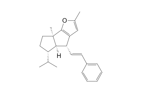 (rac)-(4R,4aR,5S,7aR)-5-isopropyl-2,7a-dimethyl-4-((E)-styryl)-4,4a,5,6,7,7a-hexahydropentaleno[1,2-b]furan