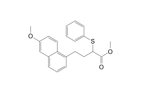 1-Naphthalenebutanoic acid, 6-methoxy-.alpha.-(phenylthio)-, methyl ester