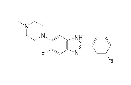(1H)Benzimidazole, 5-fluoro-2-(3-chlorophenyl)-6-(4-methylpiperazin-1-yl)-