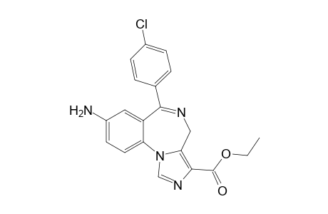 8-Amino-6-(4-chlorophenyl)-4H-imidazo[1,5-a][1,4]benzodiazepine-3-carboxylic acid ethyl ester