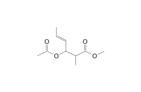 3-Acetoxy-2-methyl-hex-4-enoic acid, methyl ester