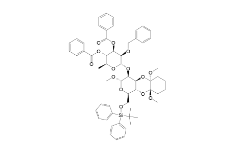 METHYL-2-O-(2-O-BENZYL-3,4-DI-O-BENZOYL-ALPHA-L-RHAMNOPYRANOSYL)-3,4-O-[(1''S,2''S)-1'',2''-DIMETHOXYCYClOHEXANE-1'',2''-DIYL]-6-O-[TERT.-BUTYLDIPHENYLS