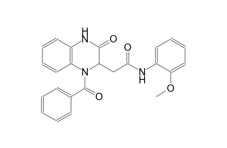 2-(1-benzoyl-3-oxo-1,2,3,4-tetrahydro-2-quinoxalinyl)-N-(2-methoxyphenyl)acetamide