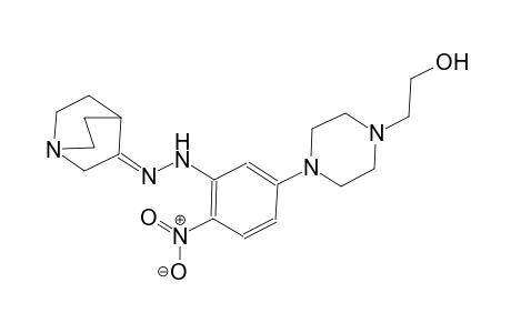 1-azabicyclo[2.2.2]octan-3-one, [5-[4-(2-hydroxyethyl)-1-piperazinyl]-2-nitrophenyl]hydrazone, (3E)-