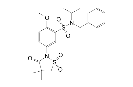 benzenesulfonamide, 5-(4,4-dimethyl-1,1-dioxido-3-oxo-2-isothiazolidinyl)-2-methoxy-N-(1-methylethyl)-N-(phenylmethyl)-