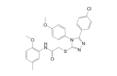 2-{[5-(4-chlorophenyl)-4-(4-methoxyphenyl)-4H-1,2,4-triazol-3-yl]sulfanyl}-N-(2-methoxy-5-methylphenyl)acetamide