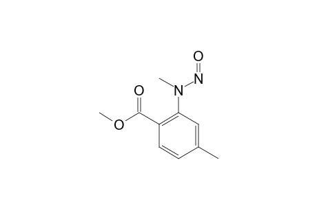 4-Methylanthranilic acid, N-methyl-N-nitroso-, methyl ester