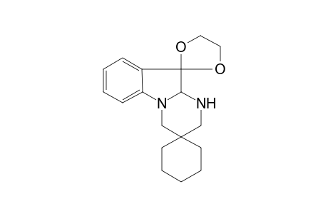 5H-Pyrimido[1,2-a]indole, 1,2,3,4(4ah)-tetrahydro-2,2-pentamethylene-5,5-ethylenedioxy-