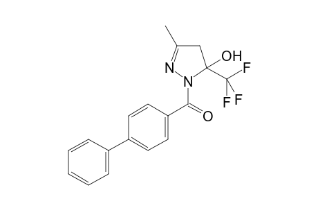 1-([1,1'-Biphenyl]-4-ylcarbonyl)-3-methyl-5-(trifluoromethyl)-4,5-dihydro-1H-pyrazol-5-ol