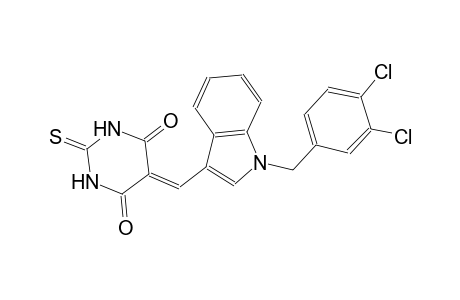 5-{[1-(3,4-dichlorobenzyl)-1H-indol-3-yl]methylene}-2-thioxodihydro-4,6(1H,5H)-pyrimidinedione