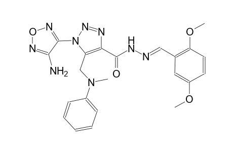 1-(4-amino-1,2,5-oxadiazol-3-yl)-N'-[(E)-(2,5-dimethoxyphenyl)methylidene]-5-[(methylanilino)methyl]-1H-1,2,3-triazole-4-carbohydrazide
