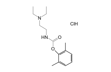 [2-(diethylamino)ethyl]carbamic acid, 2,6-xylyl ester, monohydrochloride