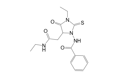 N-{3-ethyl-5-[2-(ethylamino)-2-oxoethyl]-4-oxo-2-thioxo-1-imidazolidinyl}benzamide