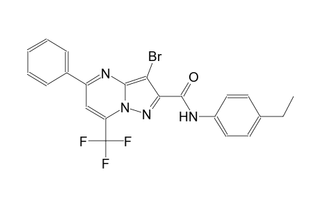 3-bromo-N-(4-ethylphenyl)-5-phenyl-7-(trifluoromethyl)pyrazolo[1,5-a]pyrimidine-2-carboxamide