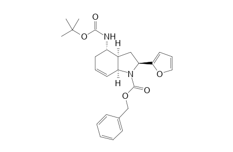 Benzyl (2S,3aR,4S,7aS)-4-[(tert-Butoxycarbonyl)amino]-2-(furan-2-yl)-2,3,3a,4,5,7a-hexahydro-1H-indole-1-carboxylate