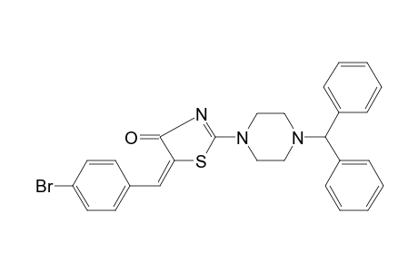 (5E)-2-(4-benzhydryl-1-piperazinyl)-5-(4-bromobenzylidene)-1,3-thiazol-4(5H)-one