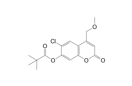 6-chloro-7-hydroxy-4-(methoxymethyl)coumarin, pivalate