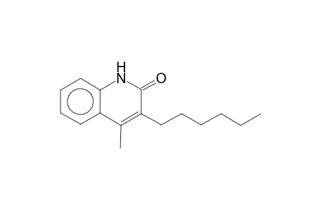 2(1H)-Quinolinone, 3-hexyl-4-methyl-