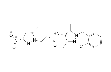 N-[1-(2-chlorobenzyl)-3,5-dimethyl-1H-pyrazol-4-yl]-3-(5-methyl-3-nitro-1H-pyrazol-1-yl)propanamide