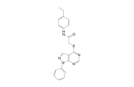 N-(4-ethylphenyl)-2-[(1-phenyl-1H-pyrazolo[3,4-d]pyrimidin-4-yl)sulfanyl]acetamide