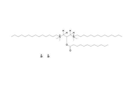 (2-hydroxytrimethylene)bis[dimethyltetradecylammonium]dibromide, laurate