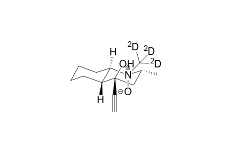 1-Trideuteromethyl-2R-methyl-4R-ethynyl-trans-decahydroquinolin-4-ol equatorial N-oxide