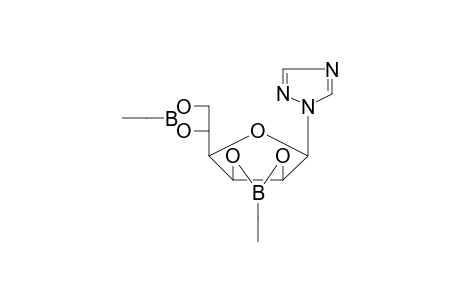 1,2,4-Triazole, 1-(2',3':5',6'-di-O-ethyl-boranediyl-.beta.-d-mannofuranosyl)-