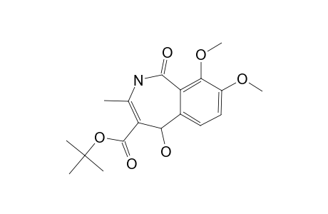 8,9-DIMETHOXY-2,5-DIHYDRO-5-HYDROXY-3-METHYL-1-H-2-BENZAZEPIN-1-ONE-4-CARBOXYLIC_ACID_TERT.-BUTYLESTER