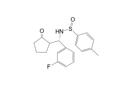 4-Methyl-benzenesulfinic acid [(S)-(3-fluoro-phenyl)-(2-oxo-cyclopentyl)-methyl]-amide