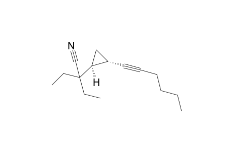 2-ethyl-2-[(1S,2S)-2-hex-1-ynylcyclopropyl]butanenitrile