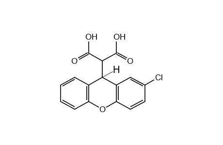 2-chloroxanthene-9-malonic acid