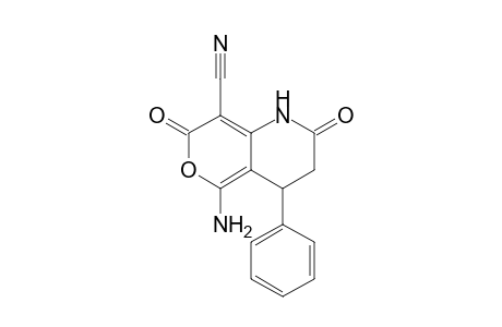 5-AMINO-8-CYANO-1,2,3,4-TETRAHYDRO-4-PHENYL-7H-PYRANO-[4,3-B]-PYRIDINE-2,7-DIONE