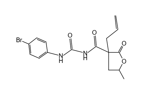 1-(3-allyl-5-methyl-2-oxotetrahydro-3-furoyl)-3-(p-bromophenyl)urea
