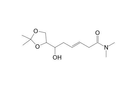 N,N-Dimethyl-6-Hydroxy-6-[2',2'-dimethyl-1',3'-dioxolan-4'-yl]hex-3-enoic Acid-Amide