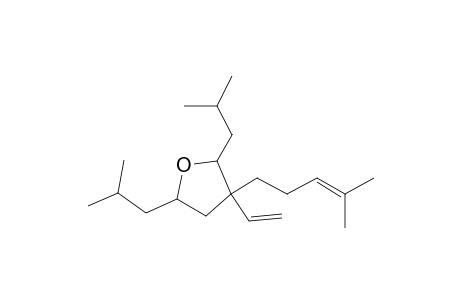 3-Ethenyl-3-(4-methyl-3-pentenyl)-2,5-bis(2-methylpropyl)tetrahydrofuran