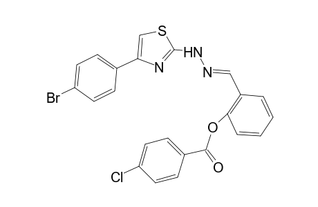 2-((E)-{2-[4-(4-bromophenyl)-1,3-thiazol-2-yl]hydrazono}methyl)phenyl 4-chlorobenzoate