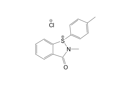 2,3-DIHYDRO-1-(4-METHYLPHENYL)-2-METHYL-3-OXO-1,2-BENZISOTHIAZOL_1-IUM_CHLORIDE