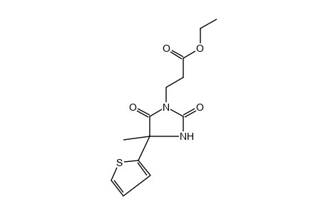 2,5-dioxo-4-methyl-4-(2-thienyl)-1-imidazolidinepropionic acid, ethyl ester