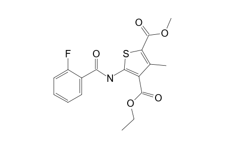 Thiophene-2,4-dicarboxylic acid, 5-(2-fluorobenzoylamino)-3-methyl-, 4-ethyl ester 2-methyl ester