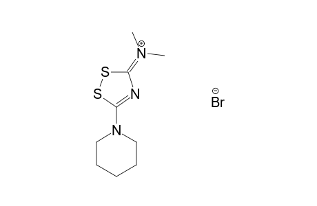 dimethyl(5-piperidino-3H-1,2,4-dithiazol-3-ylidene)ammonium bromide